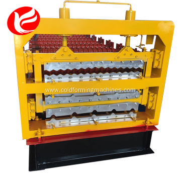 Three Layer type trapezoid Tiles roll Forming Machine